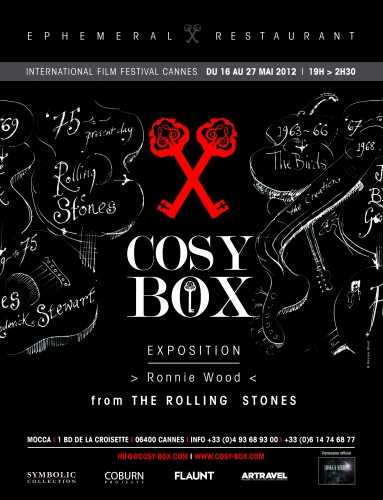 Cannes 2012: COSY BOX restaurant Expo Ronnie Wood, Retna (Los Angeles)…